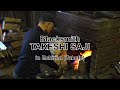 Master Blacksmith TAKESHI SAJI forging Japanese chef's knives in Echizen JAPAN
