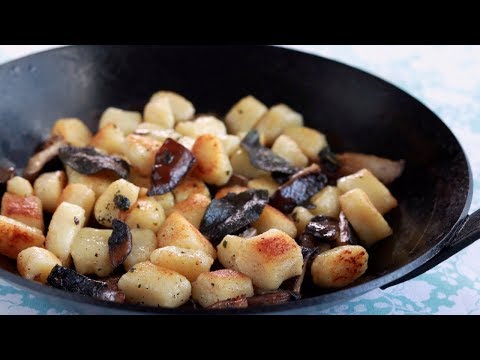 Potato Gnocchi with Sage Butter and Mushrooms