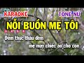 Karaoke Nỗi Buồn Mẹ Tôi Tone Nữ ( F#m ) Nhạc Sống Hay || Karaoke Siêu Thị