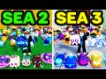 Rolling 100 Fruits in the 2nd Sea vs 3rd sea Blox Fruits