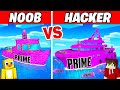 NOOB vs PRO: PRIME BOAT House Build Challenge in Minecraft