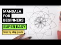 How to draw MANDALA ART for beginners (NEW) | SUPER EASY | Vijayta Sharma