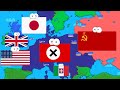 World War 2 - Summary in Map with Talking Countries