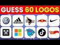 Guess The Logo in 4 Seconds | 60 Famous Logos | Logo Quiz