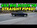 1995 Chevy Silverado DUALLY 454 BIG BLOCK V8 EXHAUST w/ 3.5 INCH STRAIGHT PIPES!