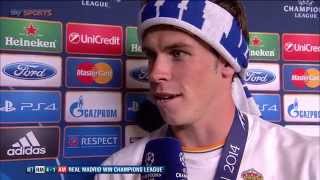 Gareth Bales post match interview after winning Champions League Gareth Bales post match interview after winning Champions League