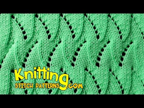 LACE LEAF SCARF - Lace Knitting Repeat Explained Stitch by Stitch. Part 1 - V...