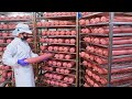 Huge Ham mass Production Factory in Taiwan / 最好粗！台灣火腿大量生產工廠, 火腿絲製作 - Food Factory