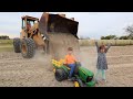 Playing in the dirt with tractors | Kids tractors digging dirt compilation | Tractors for kids