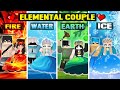 PART 2 FIRE COUPLE VS EARTH, WATER AND ICE COUPLES - LOVE STORY - MINECRAFT ANIMATION