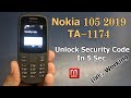 Nokia 105 TA-1174 Security Code Unlock 100% Working