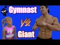 Gymnast vs Giant! Who is Stronger, Payton or the bodybuilder?