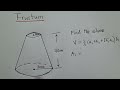 Another method of finding volume of a Frustum