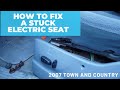 How to fix a stuck electric car seat