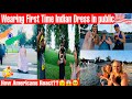 Wearing Indian Dress🇮🇳 (lehenga)in America||Watch Americans Reaction😍||so fun||Indian Vlogger