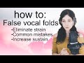 CLEAN UP THE VOICE & AVOID STRAIN | False Vocal Fold Control | 8 Exercises, Document, and Lecture