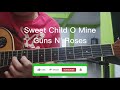 Sweet Child O Mine - GNR (Intro/Bass Acoustic Guitar Tutorial) Standard Tuning