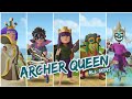 All Skins Of ARCHER QUEEN | Animation Video | clash of clans #clashofclans #coc #skins #archerqueen