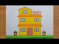 How to Draw an Easy Level 3 House for Beginners | How to Draw a Level House | Level 3 House