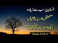 Hazrat Ali (R.A) Motivational Quotes  in Urdu/Hindi | Insaan Pr Musbityen Aik Waja Se Ati Hain