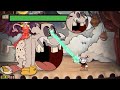 Cuphead - All Bosses With Extreme Rapid Fire Rate With Healthbar ( Roundabout )