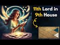 11TH LORD of Income & Profit in 9TH HOUSE of a Birth Chart in Vedic Astrology | Soma Vedic Astrology
