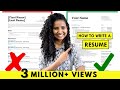 How to Write a Resume | For Freshers & Experienced People (Step-by-Step Tutorial)