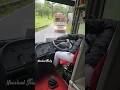 Volvo bus and Heavy loaded lorry got stuck in tight forest road|Hat's off to volvo bus driver#shorts