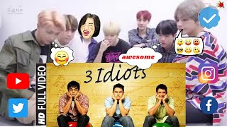 BTS REACTION TO BOLLYWOOD SONGS & 3 idiots funny videos