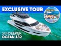 Yacht or Floating Penthouse? | NEW Sunseeker Ocean 182 with Sky Lounge vs Ocean 90