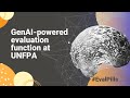 GenAI-powered evaluation function at UNFPA