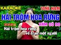✔HÁI TRỘM HOA RỪNG Karaoke Nhạc Tone Nam - Tình Trần Organ