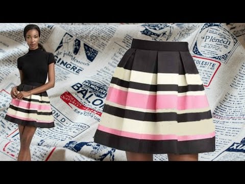 Как сшить юбку в складку с резинкой 966