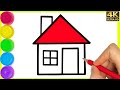 HOW TO DRAW HOUSE DRAWING || HOUSE DRAWING STEP BY STEP || HOUSE DRAWING FOR BEGINNERS