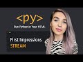 PyScript First Impressions - Run Python in HTML Document - RIP JavaScript