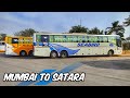 MUMBAI to SATARA by SEABIRD VOLVO B11R SEMISLEEPER BUS | EXCELLENT BUS DRIVING 🔥| BUS CABIN RIDE