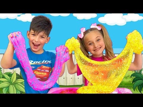 Sasha and compilation of Funny Stories with Slimes for kids