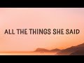 Tatu - All The Things She Said (Lyrics) | Running through my head