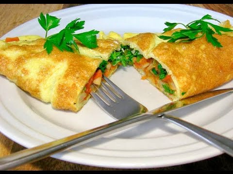Яичные блинчики с начинкой рецепт