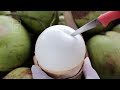 Amazing coconut cutting skills Street Food Bangkok Thailand - Asian street food