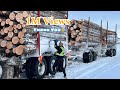 A Day In The Life Of A Log Truck Driver In The Icy Mountains A 13 Hours Journey|Logging Trucks