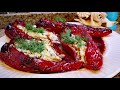 A Great Greek Appetizer Stuffed Red Peppers with Cheese Recipe | How is it done? #greekmeze