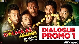 Golmaal Again Dialogue Promo 1 Rohit Shetty Ajay Devgn Parineeti Chopra 20th Oct 2017