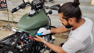 Bajaj Avenger Street 160 Vinyl Wrapping Military Green | Avenger Modification | Vwraps Sikar |