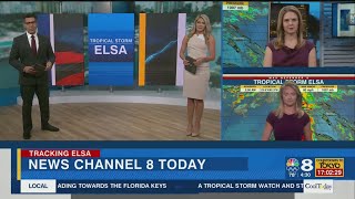 Tropical Strom Elsa in the Gulf, expected to impact Tampa Bay Tuesday
