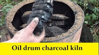 Oil drum charcoal kiln, make your own charcoal!