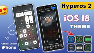 iPhone THEME In HyperOS 2 - iphone Control Center in HyperOS 2 | Xiaomi HyperOS 2 New iOS 18 Theme