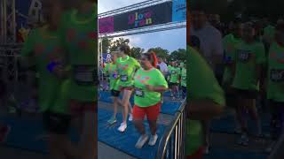 Community glow run event and my excited teenage boy #running #ozarklife #teenagers