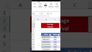 Calculate moving average in excel