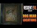 RESIDENT EVIL 7 All 3 Dog Head Locations (How To Open Dog Symbol Door To The Yard)